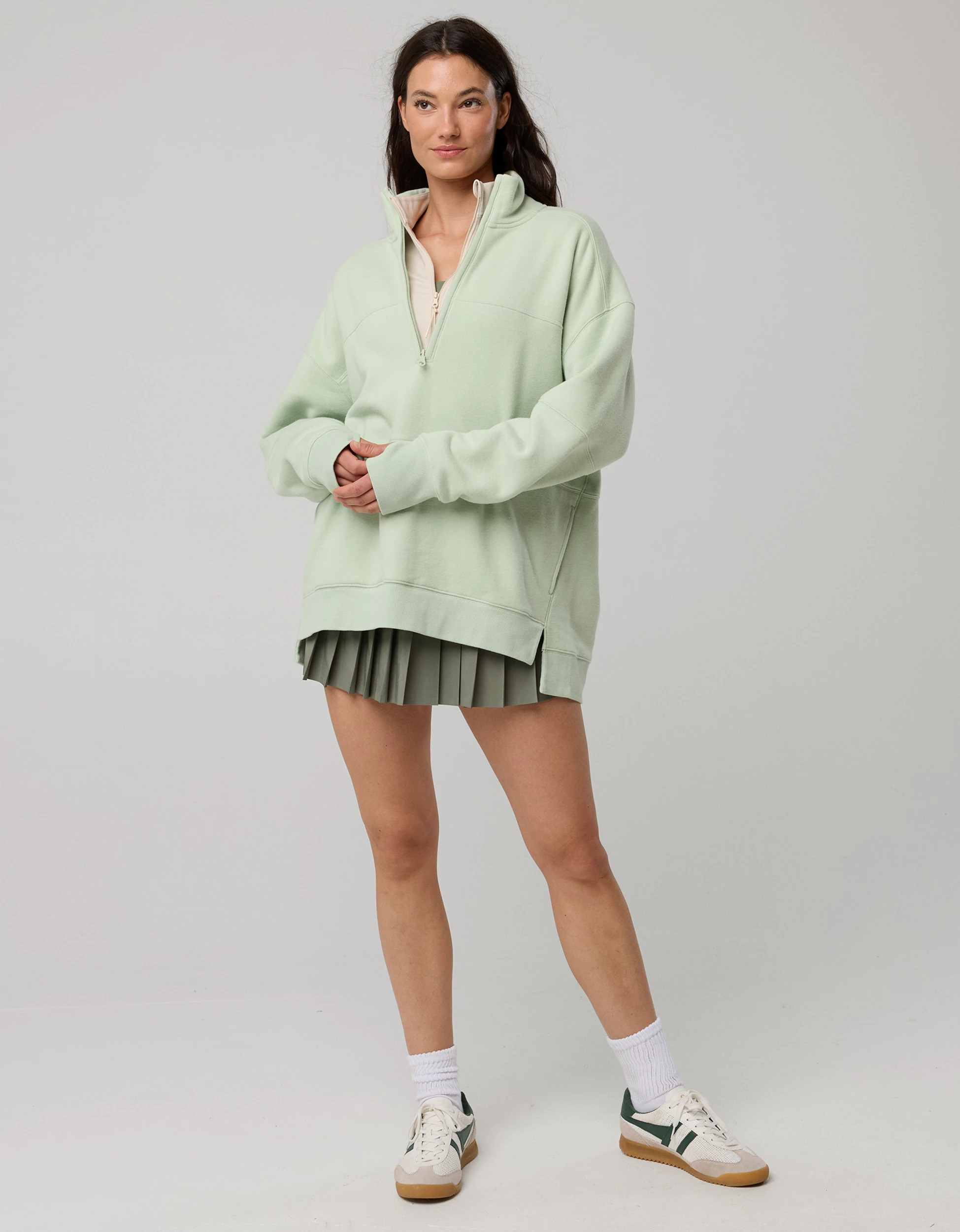 OFFLINE By Aerie Cloud Fleece Quarter Zip Sweatshirt | Aerie