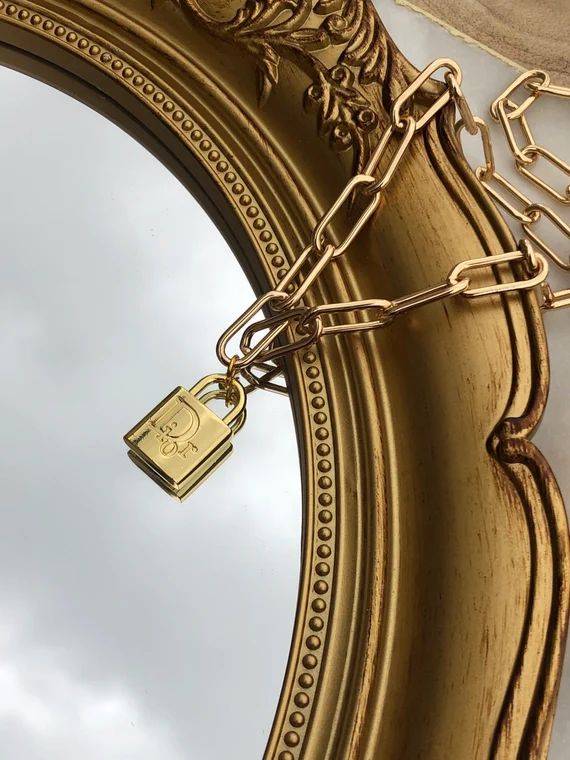 Vintage Dior Lock Repurposed Necklace | Etsy | Etsy (US)