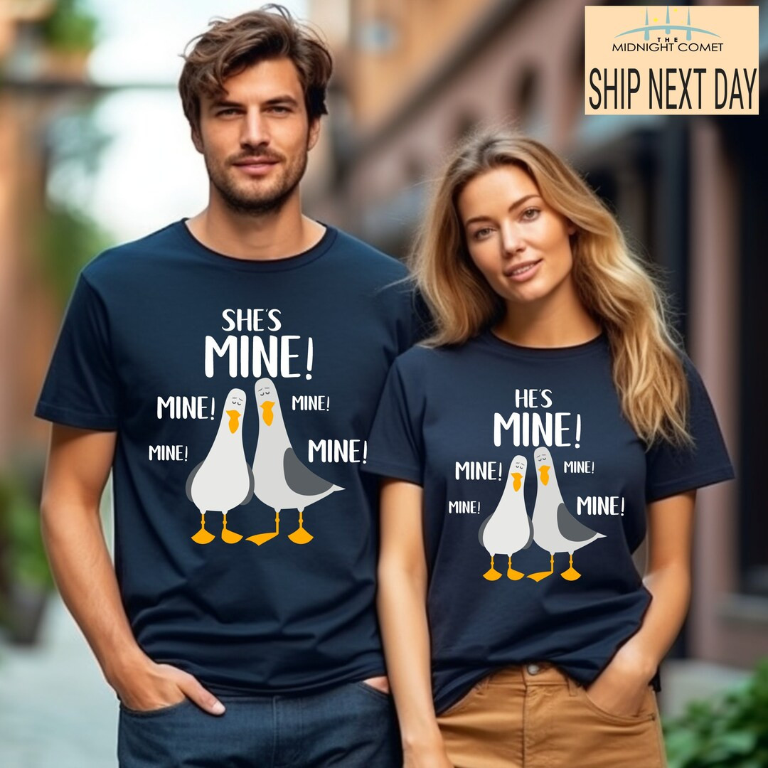 She is mine, he is mine, Disney Couple shirts, Seagull Nemo matchign shirts, Finding Nemo shirts,... | Etsy (US)