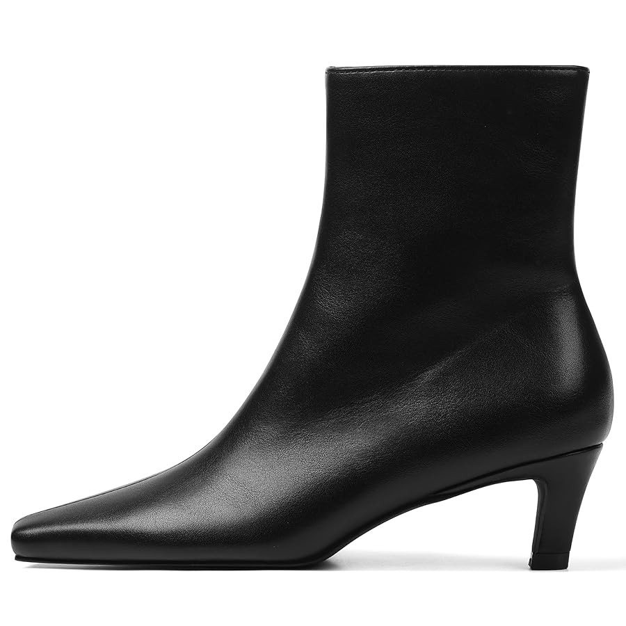 Mattiventon Fall Boots for Women Square Toe Kitten Heels Faux Suede Short Low Heel Dressy Ankle B... | Amazon (US)