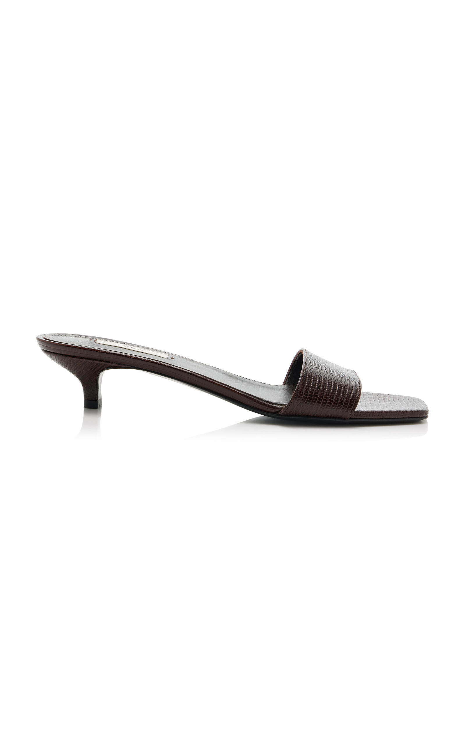 Toteme Lizard-Embossed Leather Mules - Moda Operandi | Moda Operandi (Global)