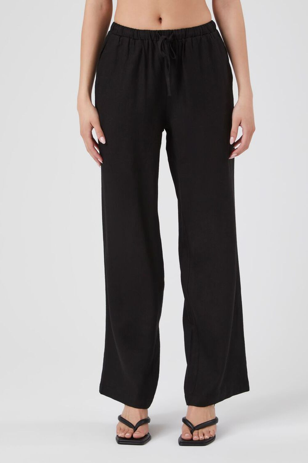 Linen-Blend Wide-Leg Pants | Forever 21 (US)