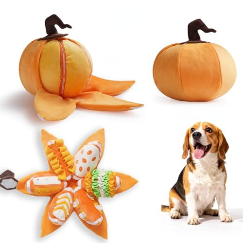 Nocciola Pumpkin Puzzle Dog Toys, Snuffle Interactive Dog Toy for Small Dogs, Puppy Squeaky Toy with Crinkle Papers, Hide and Seek Toy for Boredom | Amazon (US)