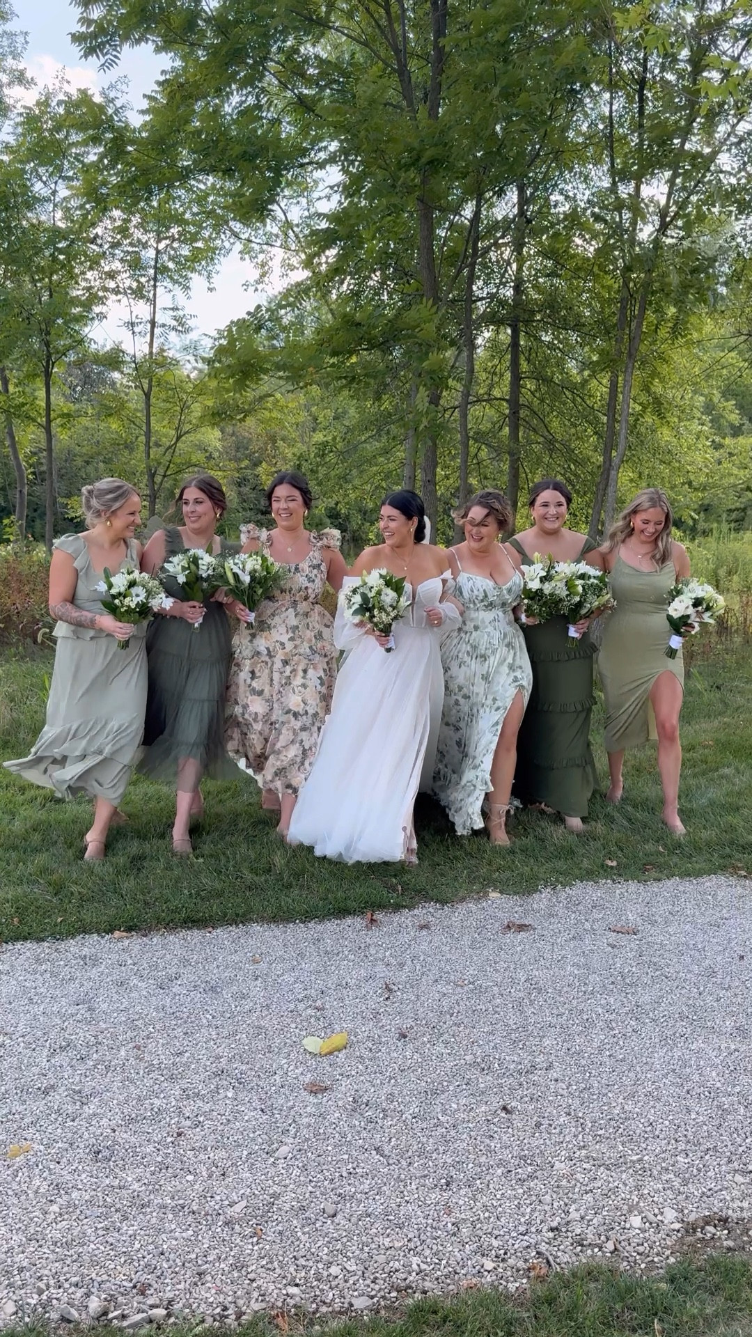 Other 2 dresses are from: Wedtrend

Mismatched green bridesmaid dressess

#LTKfindsunder100 #LTKwedding