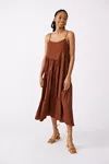 Urban Renewal Eco Linen Seamed Midi Dress | Urban Outfitters (US and RoW)