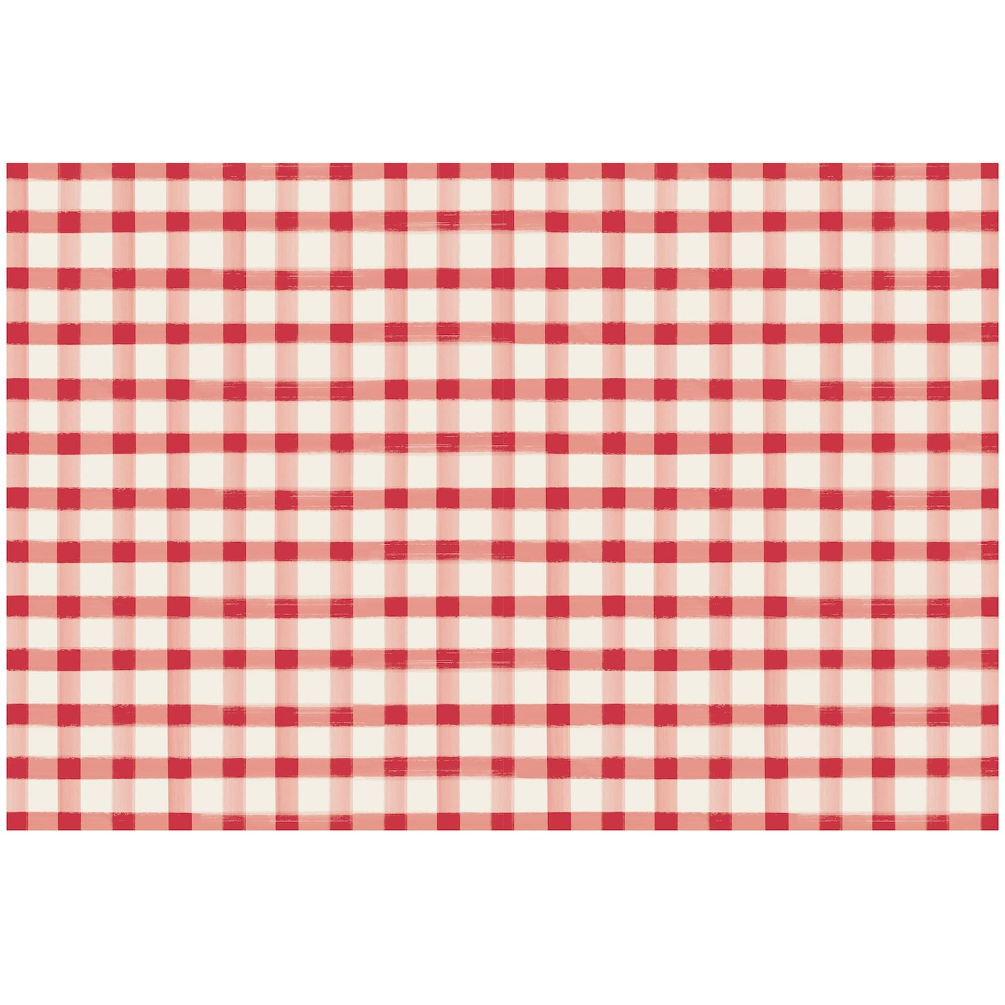 Hester & Cook Paper Placemats for Dining Table - Red White Buffalo Check Plaid Pattern Place Mats... | Amazon (US)