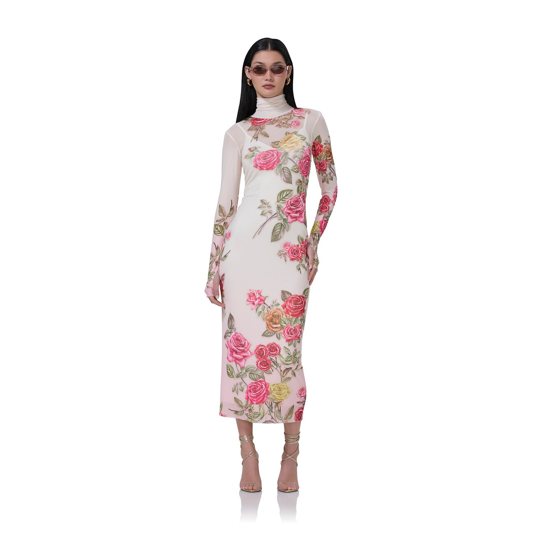 Shailene Dress - Falling Roses | ShopAFRM