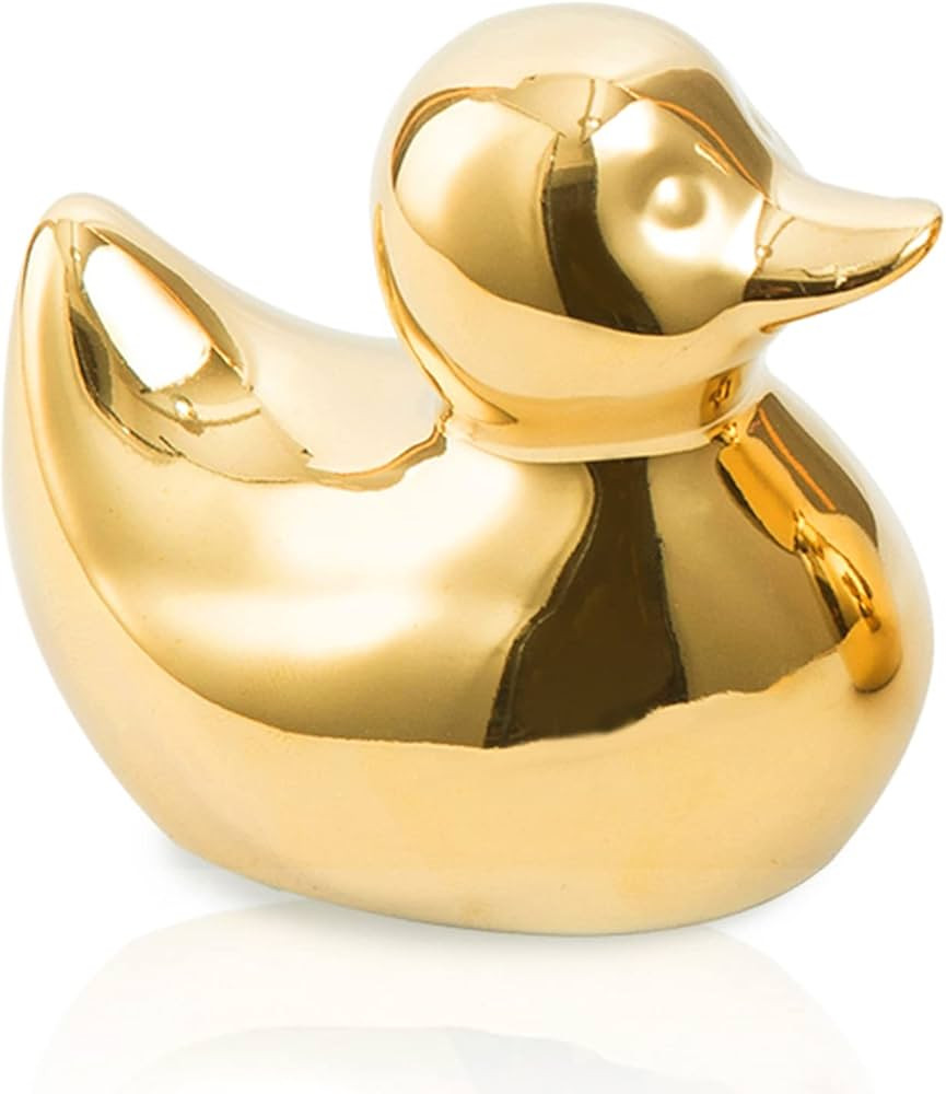 Home Decor Golden Ceramic Duck Figurines, Home Decor Animal Sculptures and Statues Handmade Artwa... | Amazon (US)
