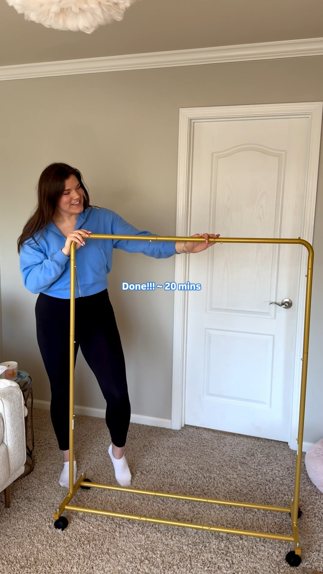 Under $25 gold clothing rack from Amazon!! Took me about 20 mins to install🤌🏻 - I love it so much already for outfit planning!👗🙌🏻

#LTKvlog #LTKdayinmylife #LTKHome