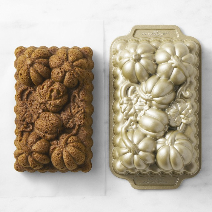 Nordic Ware Nonstick Cast Aluminum Pumpkin Patch Loaf Pan | Williams-Sonoma