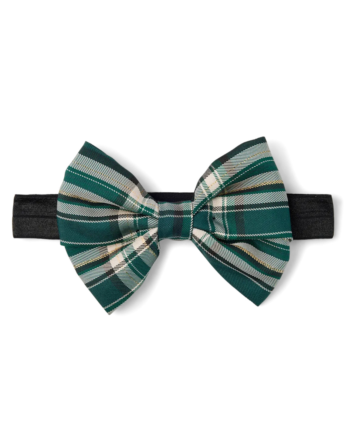 Baby And Toddler Girls Plaid Satin Bow Headwrap - green | The Children's Place