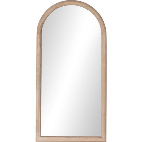 Killian Arched Wood Floor Mirror - Brown | Full-length Mirror, Standing Mirror | One Kings Lane