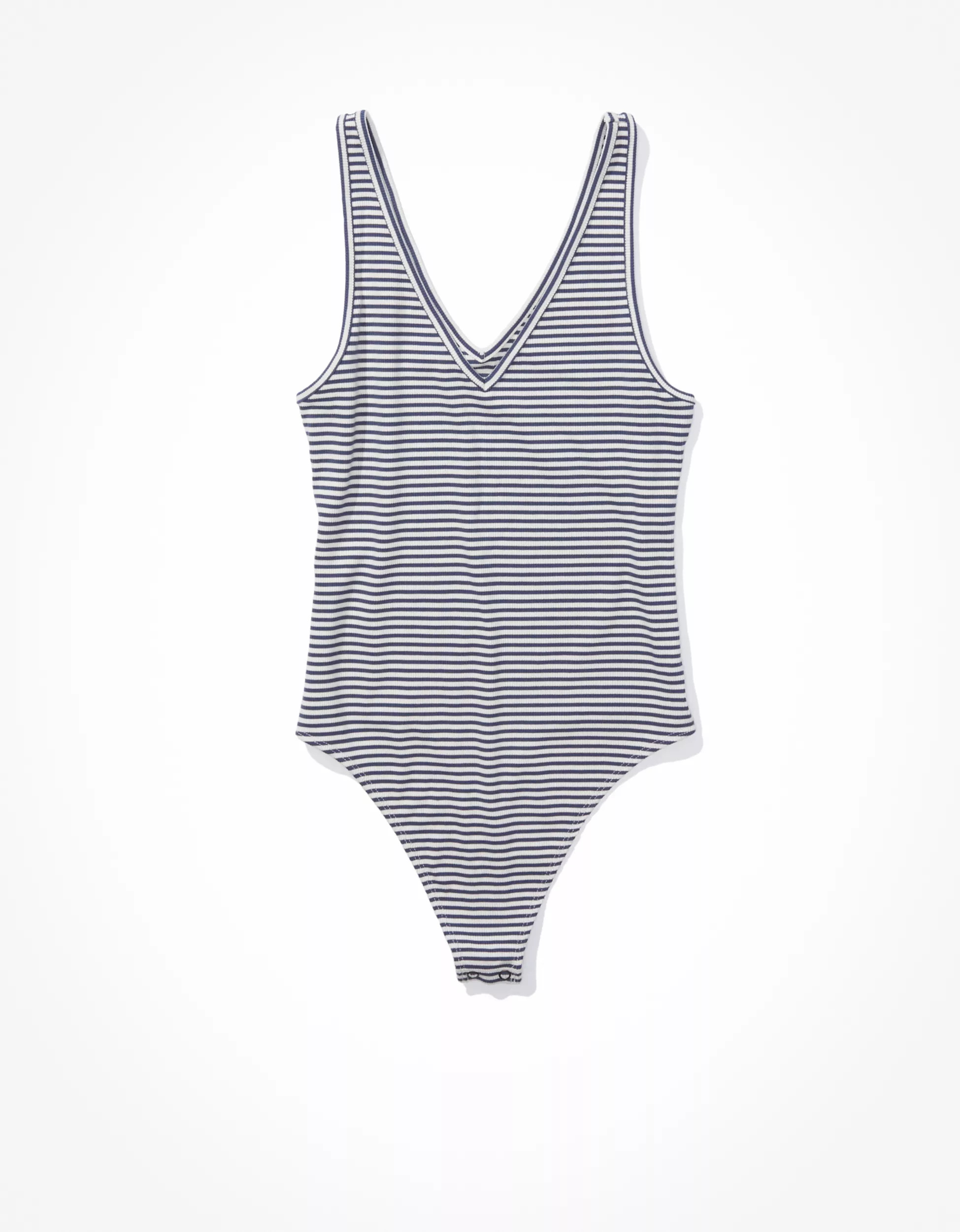 AE Ribbed V-Neck Bodysuit | American Eagle Outfitters (US & CA)