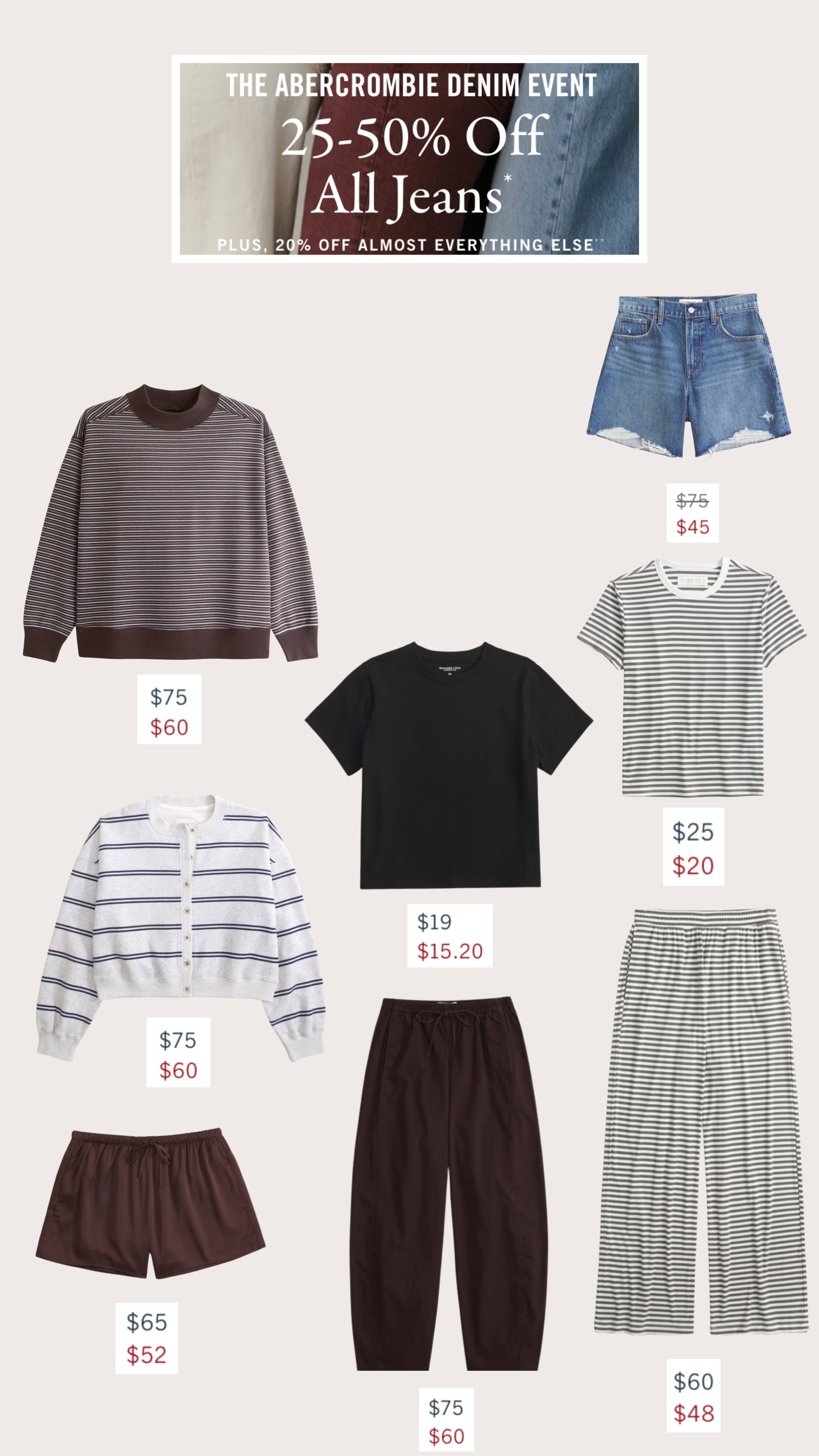 Some more of my faves from the Abercrombie sale! Ends 8/10!! If youre purchasing jeans, use code DENIMAF for an additional 15% off 

 #LTKootd #LTKU #LTKSaleAlert