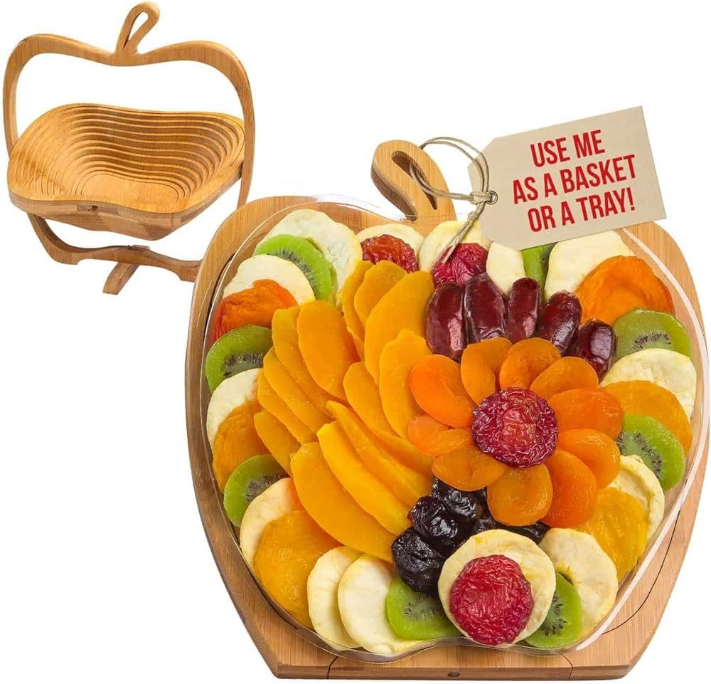 Dried Fruit Gift Basket– Healthy Gourmet Snack Box - Holiday Food Tray - Variety Snacks - Birth... | Amazon (US)