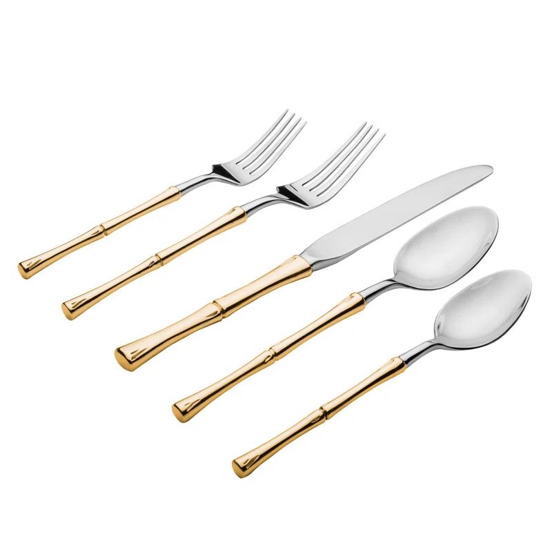 Bamboo 18/10 Stainless 20 Piece Flatware Set, Service For 4 (Set of 4) | Wayfair North America