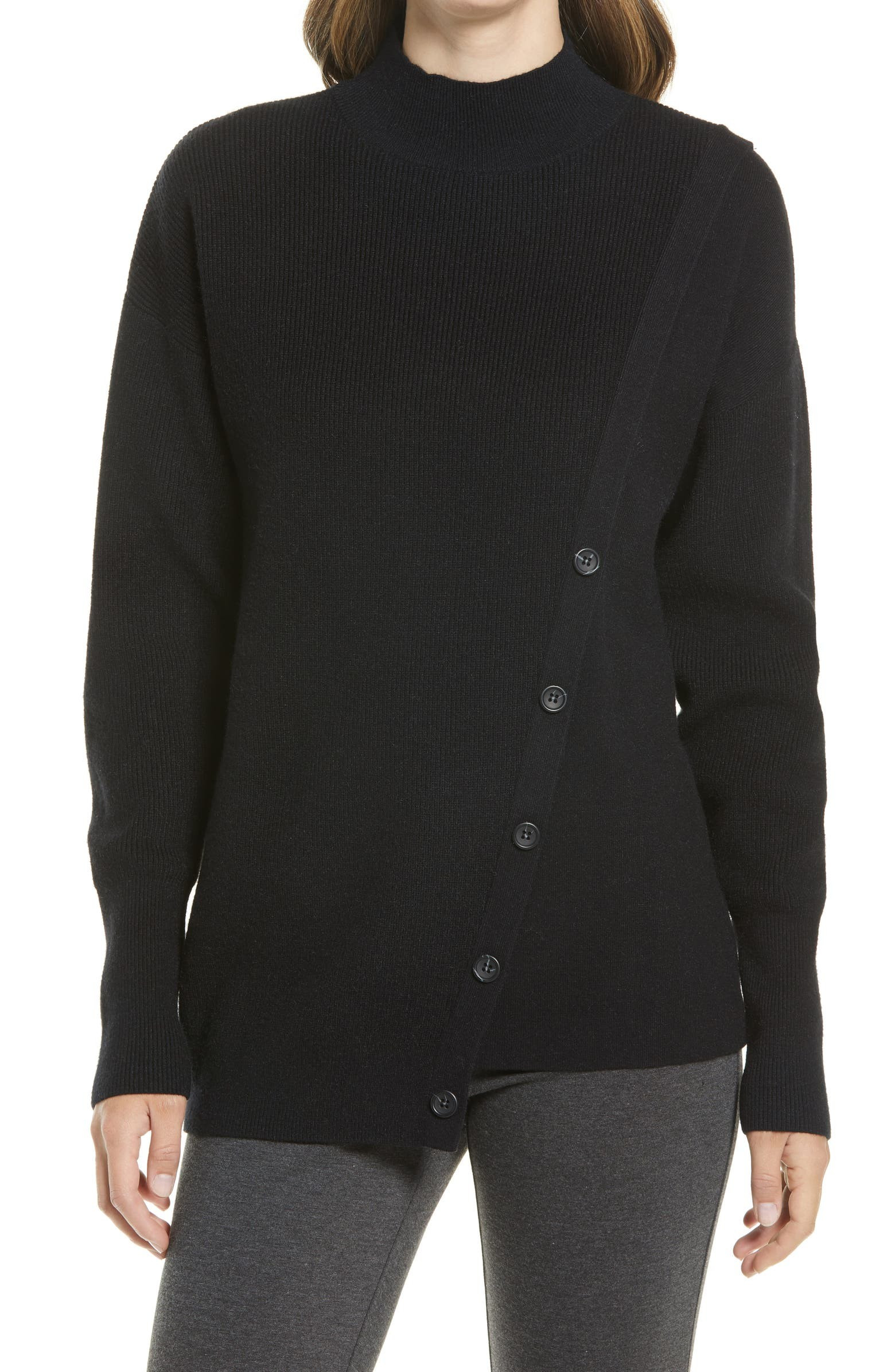 Mock Neck Stitch Mix Sweater | Nordstrom | Nordstrom