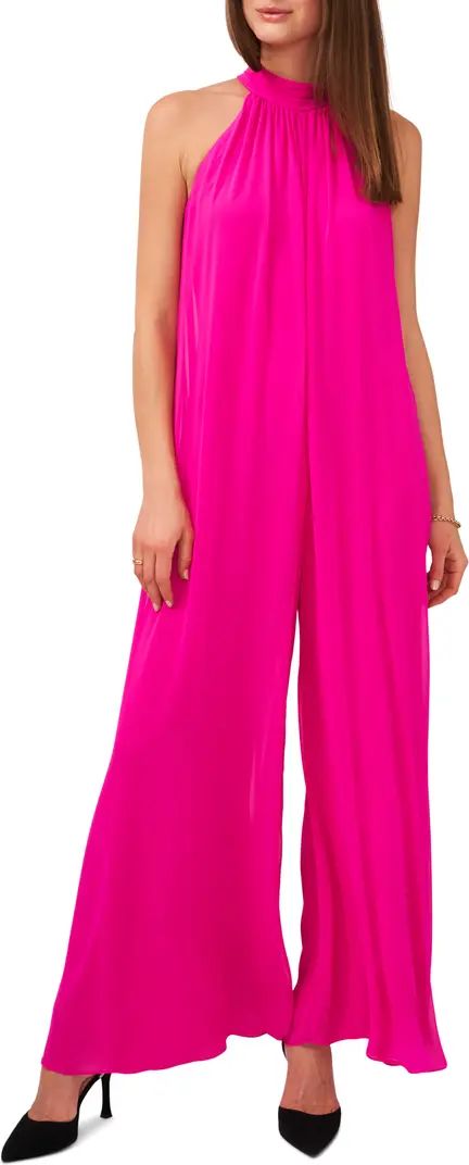 Halter Neck Wide Leg Chiffon Jumpsuit | Nordstrom