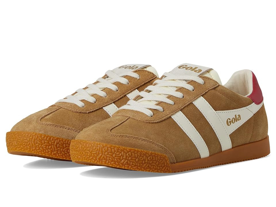Gola Elan Women's Shoes Caramel/Off-White/Deep Red : 9 B - Medium, Suede | Zappos