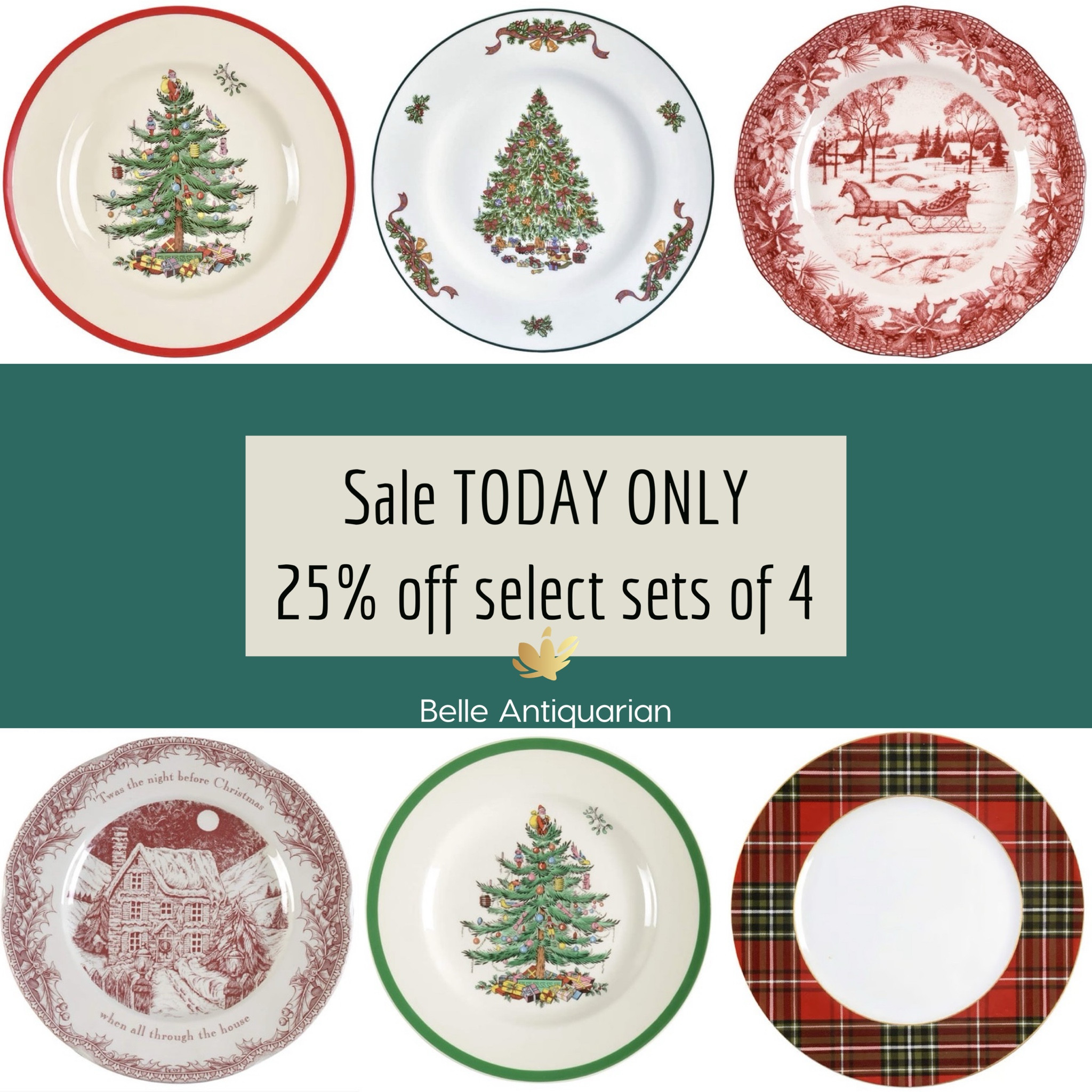 Sale TODAY ONLY!
25% off select sets of 4. 

#LTKHome #LTKSaleAlert #LTKHoliday