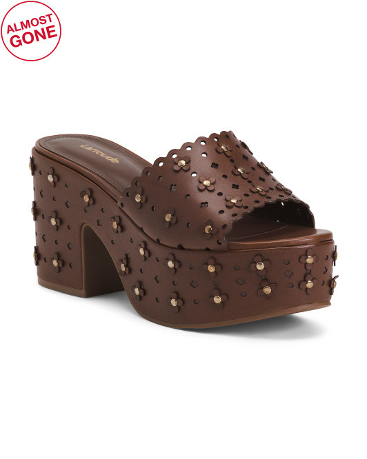 Made In Brazil Leather Miso Platform Sandals | TJ Maxx
