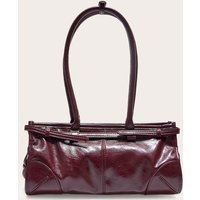 Burgundy Crinkle Long Shoulder Bag | PrettyLittleThing US