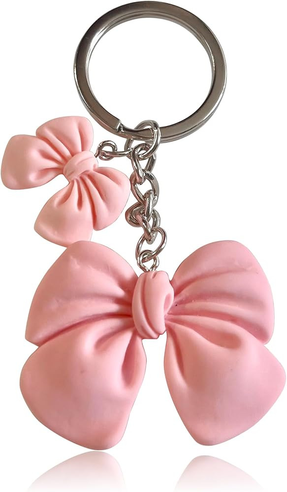 LAEKOU Cute Bow Keychain for Women, Key Chain Accessories for Car Keys, Bag Charms Backpack Purse... | Amazon (US)