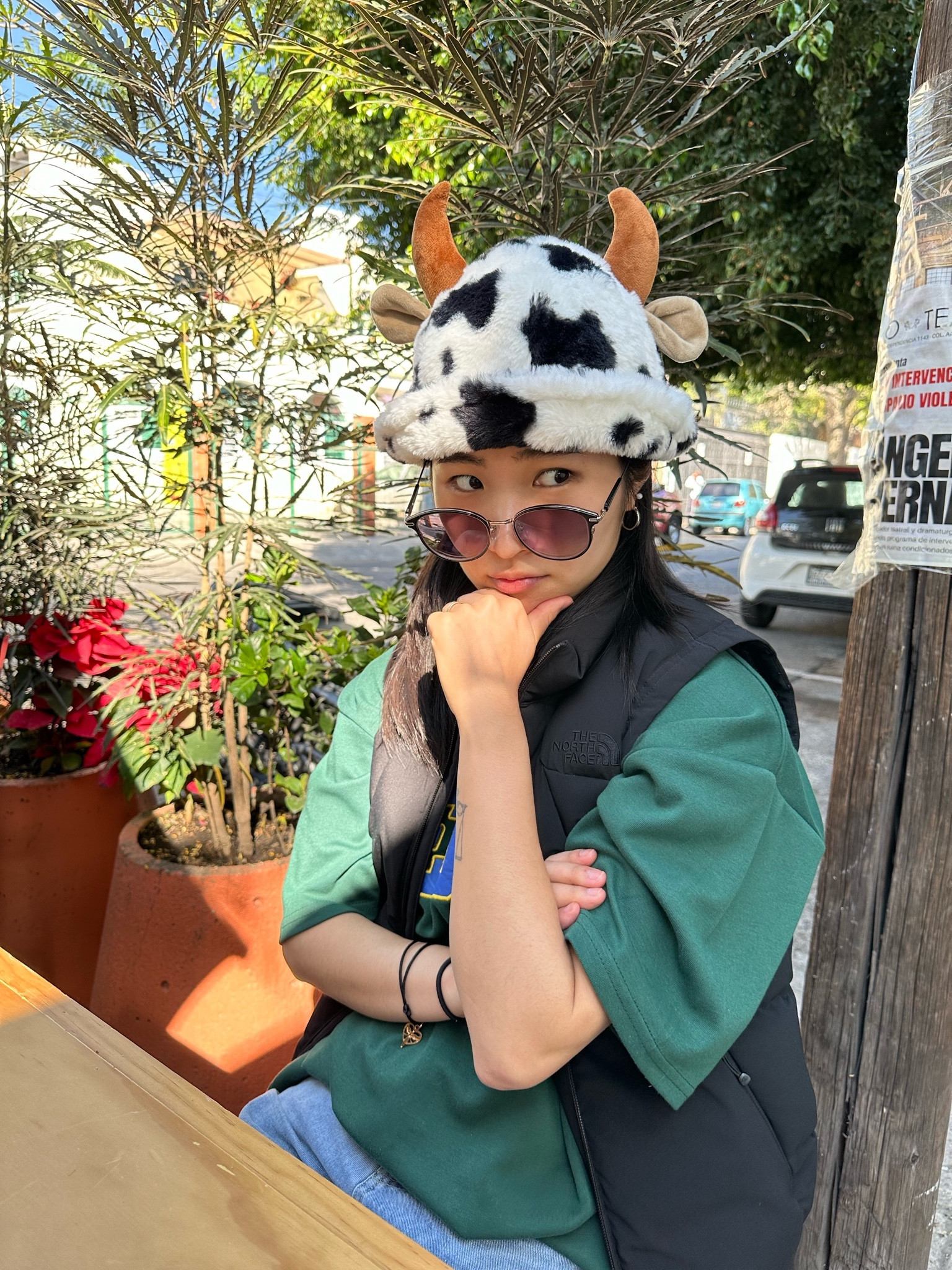 Brunch time at a cafe in Guadalajara 🇲🇽 Of course, we had to bring the cow fuzzy bucket hat here 💛

#LTKfindsunder50 #LTKstyletip #LTKtravel