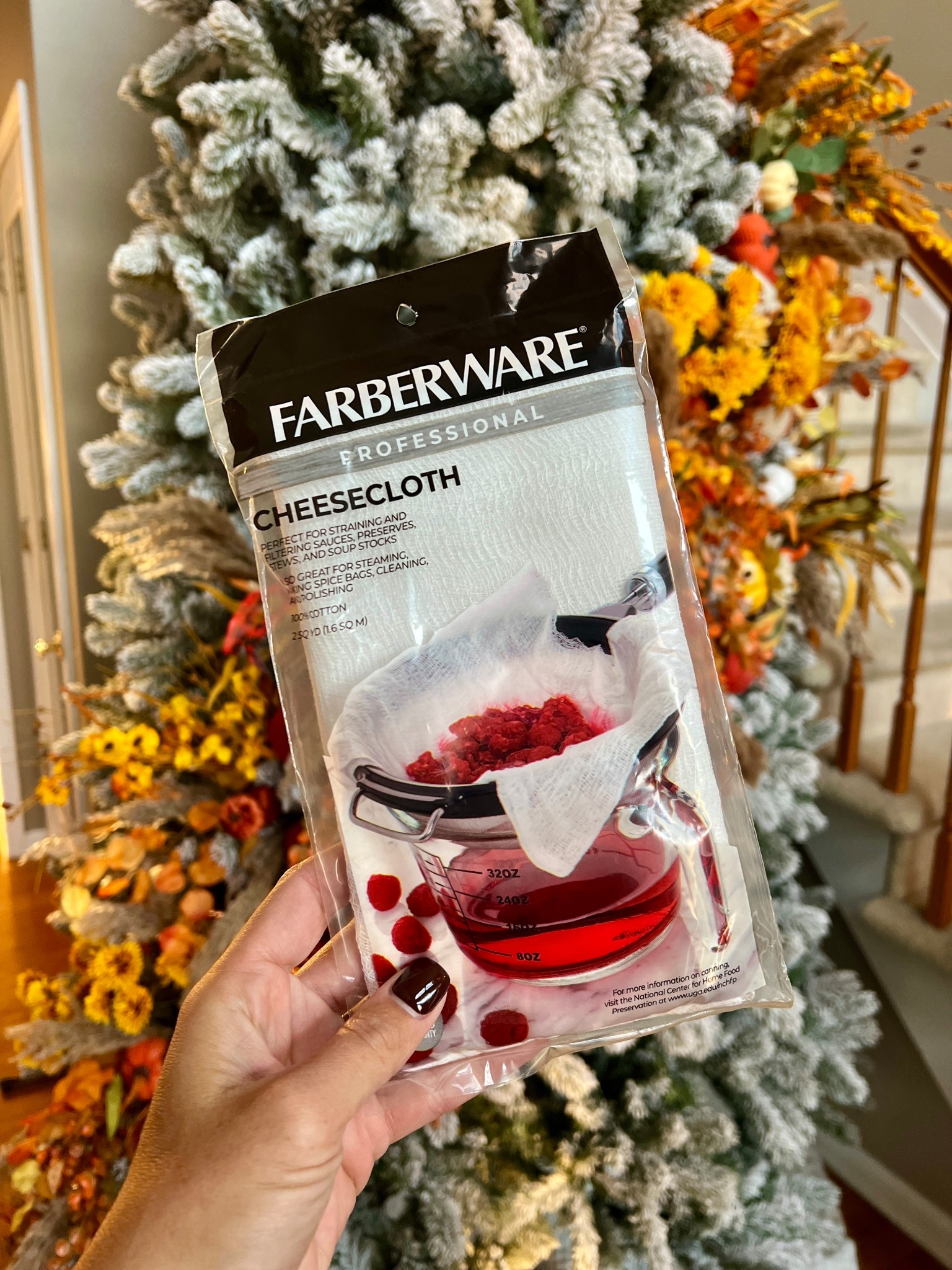 Don’t wait until last minute to order your cheese cloth. It’s so popular now to do the butter cheese cloth on top of the turkey that it sells out completely or are you paying outrageous price for it last minute!