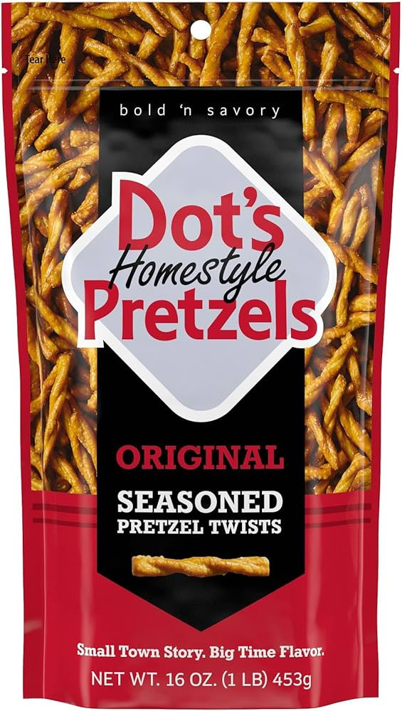 Dot's Pretzels Original Seasoned Pretzel Twist Snack, 16oz Grocery Sized Bag | Amazon (US)