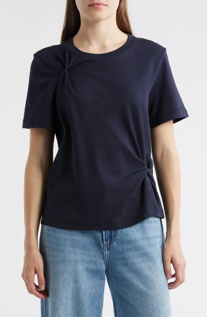 Side Knot Cotton T-Shirt | Nordstrom