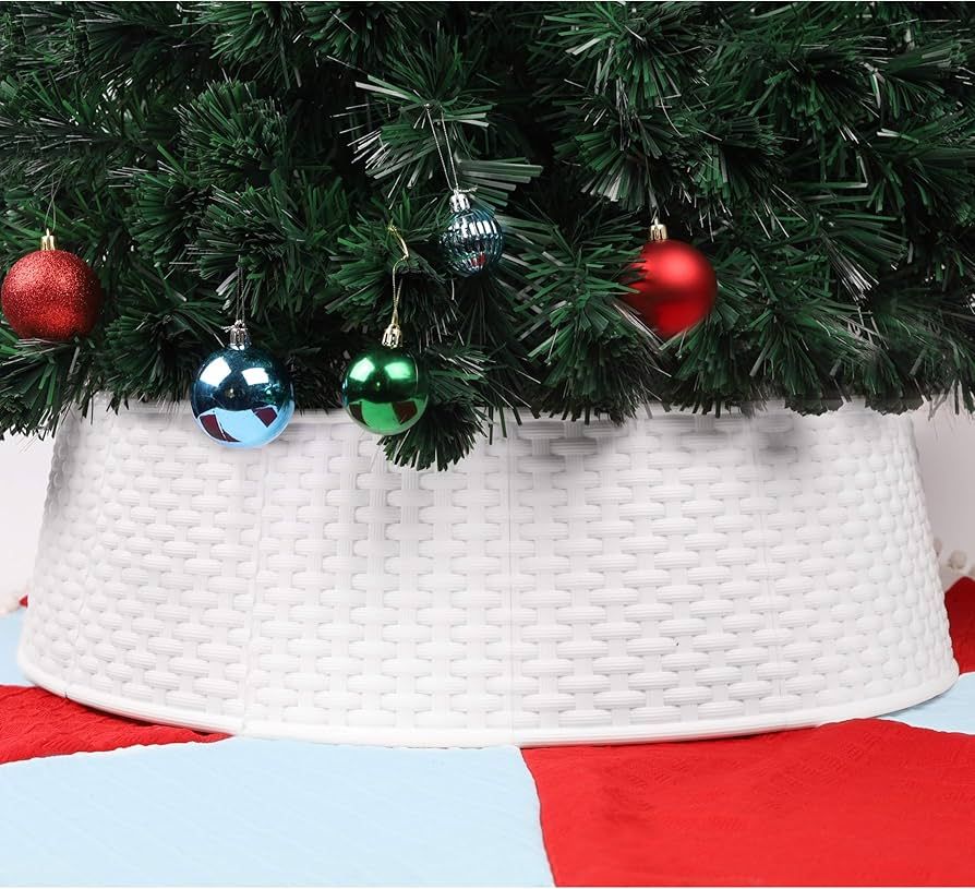 Blissun Christmas Tree Ring, Plastic Christmas Tree Collar, Christmas Tree Skirt for Artificial C... | Amazon (US)