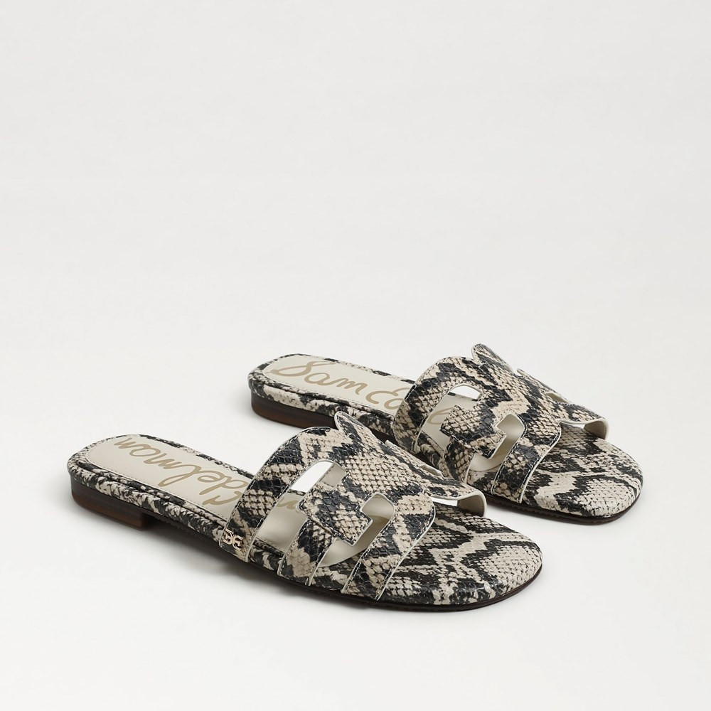 Bay Slide Sandal Roccia Snake Print Leather | Sam Edelman