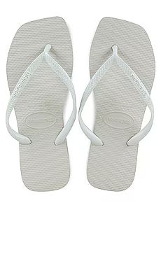 Havaianas Slim Square Sandal in White from Revolve.com | Revolve Clothing (Global)