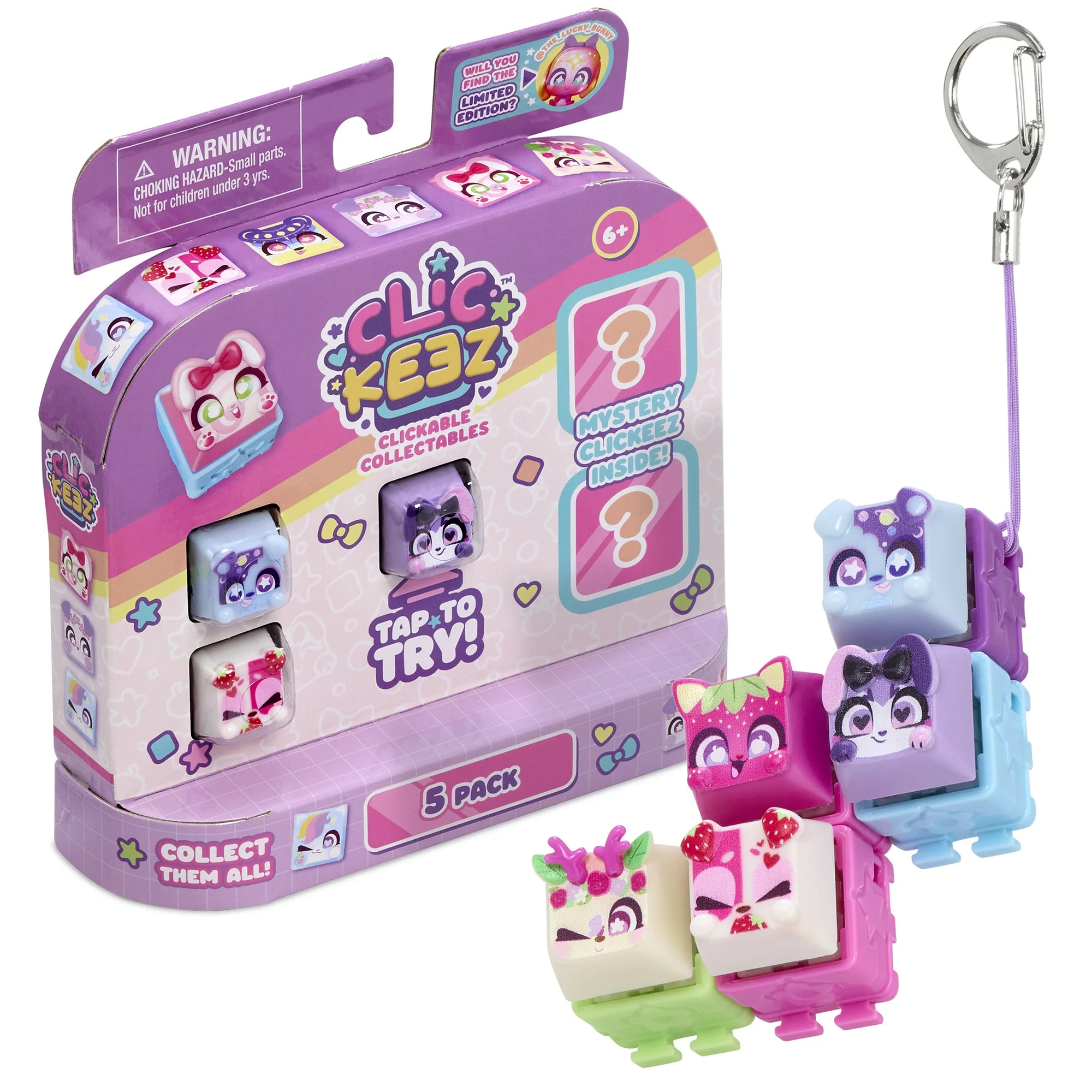 Clickeez Series 1, 5 Pack- Collectable Character Keyboard Key Fidget Toy For Ages 6 And Up | Walmart (US)