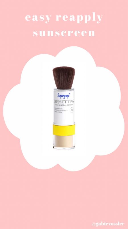 Easy reapply powder and brush sunscreen. Great for taking with when traveling 

#LTKbeauty #LTKunder100 #LTKGiftGuide