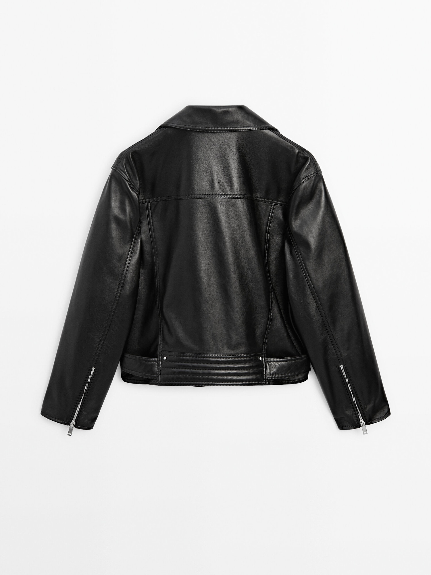 Nappa leather jacket with zip - Studio | Massimo Dutti UK