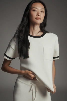 Maeve Crew-Neck Boxy Sweater Tee | Anthropologie (US)