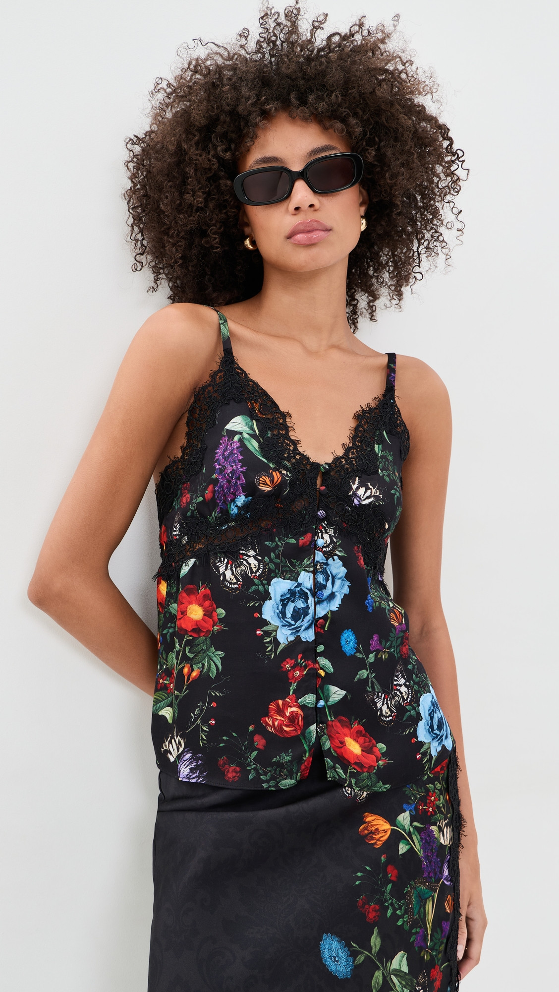 ALICE + OLIVIA Melodie Lace Tank Top Moonlit Manor Sm 4 | Shopbop