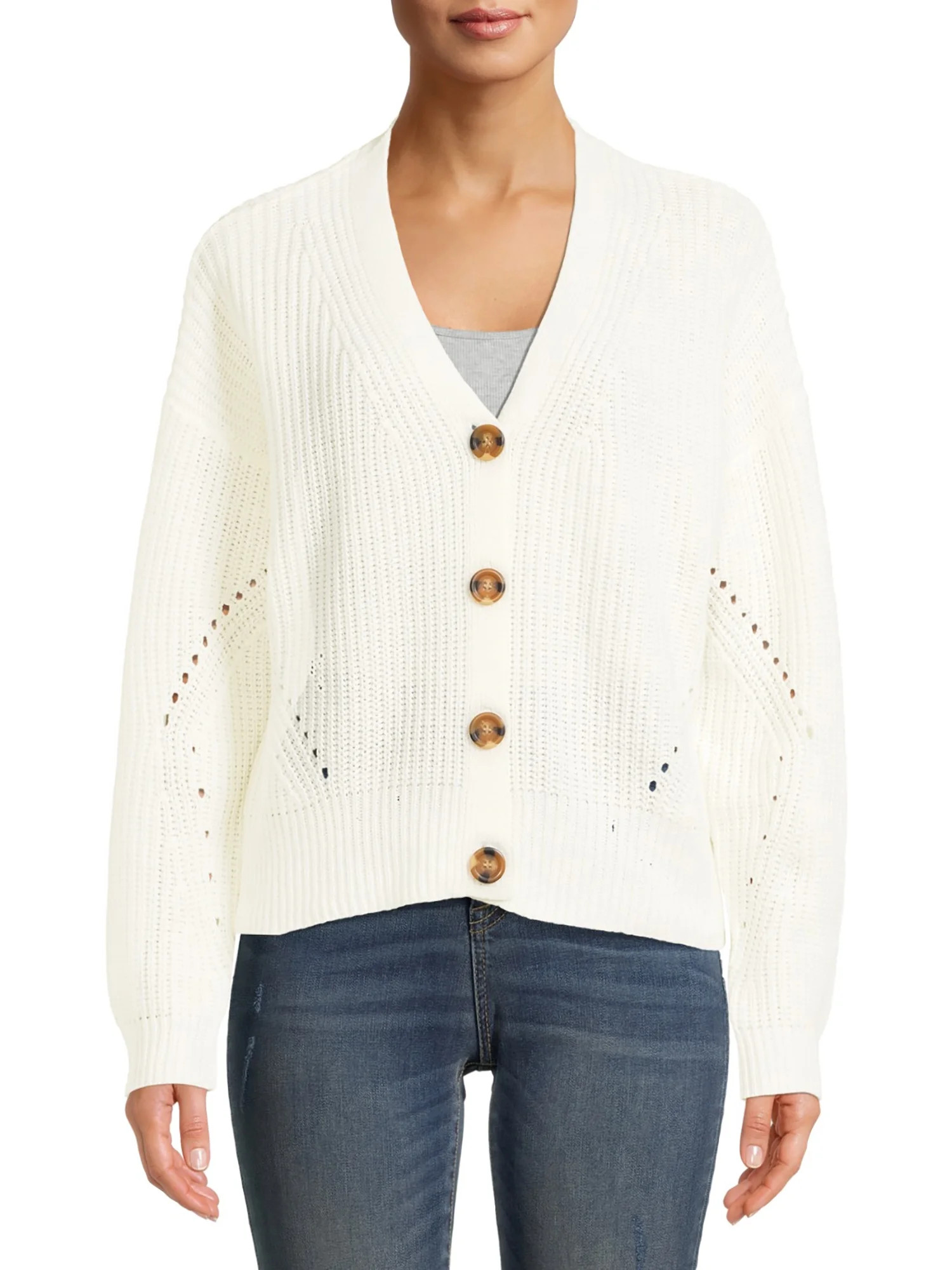 Time and Tru Women's Boyfriend Cardigan | Walmart (US)