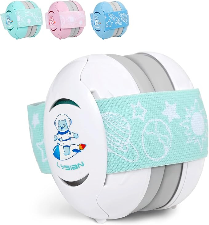 LYSIAN Baby Ear Muffs Noise Blocking for Infants with Elastic Headband，Hearing Protection Earmu... | Amazon (US)