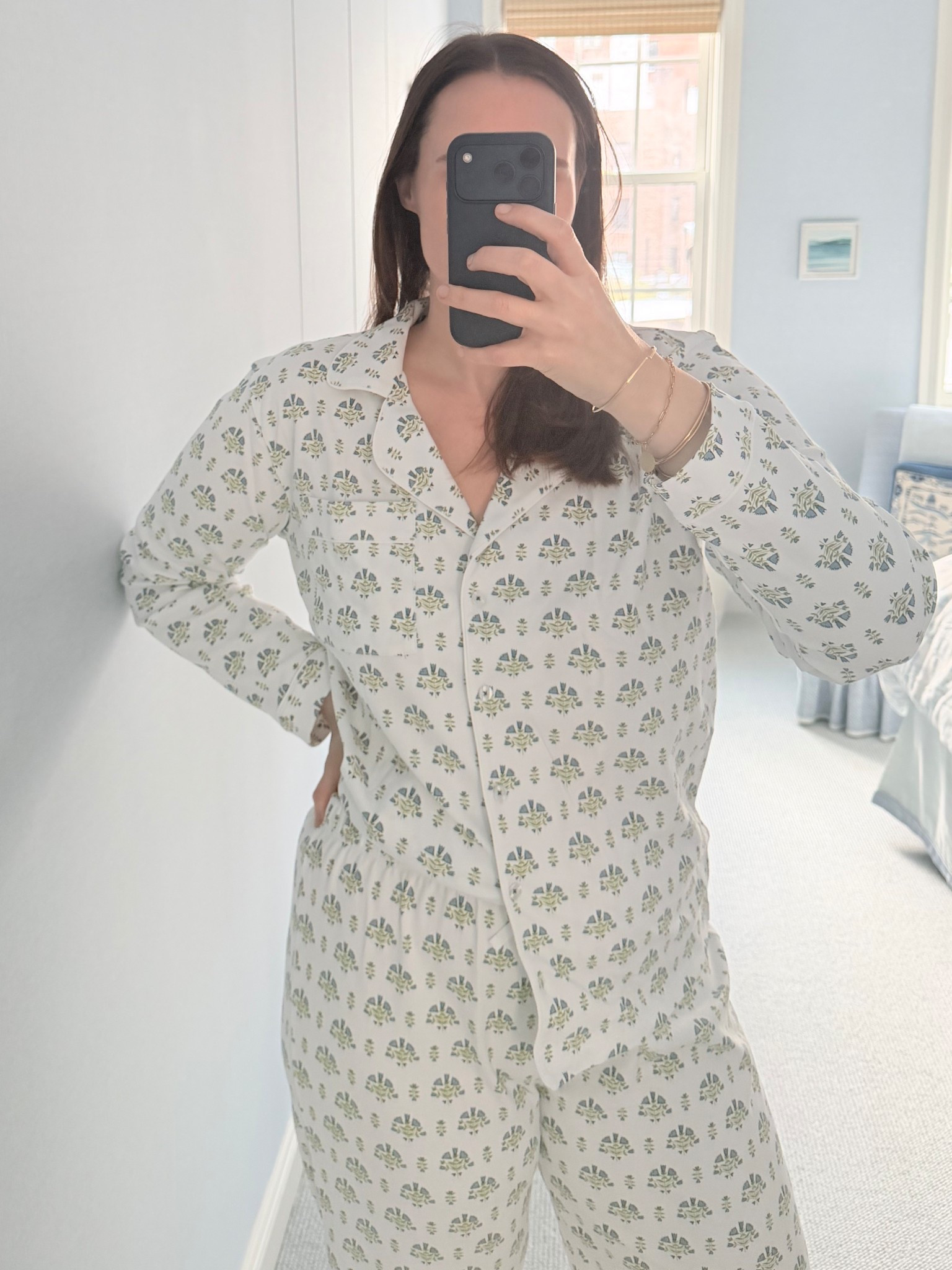 Cozy 100% Pima cotton women’s pajamas in a adorable floral block print. True to size, I’m in my usual XL  

#LTKmorningroutine #LTKValentine