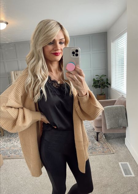 Classy & cozy fall outfit from Amazon! Wearing this cardi for $30! Black cami by The Drop, and some black Spanx! Linked some different types of shoes & accessories to pair with it! 

#LTKunder50 #LTKunder100 #LTKSeasonal