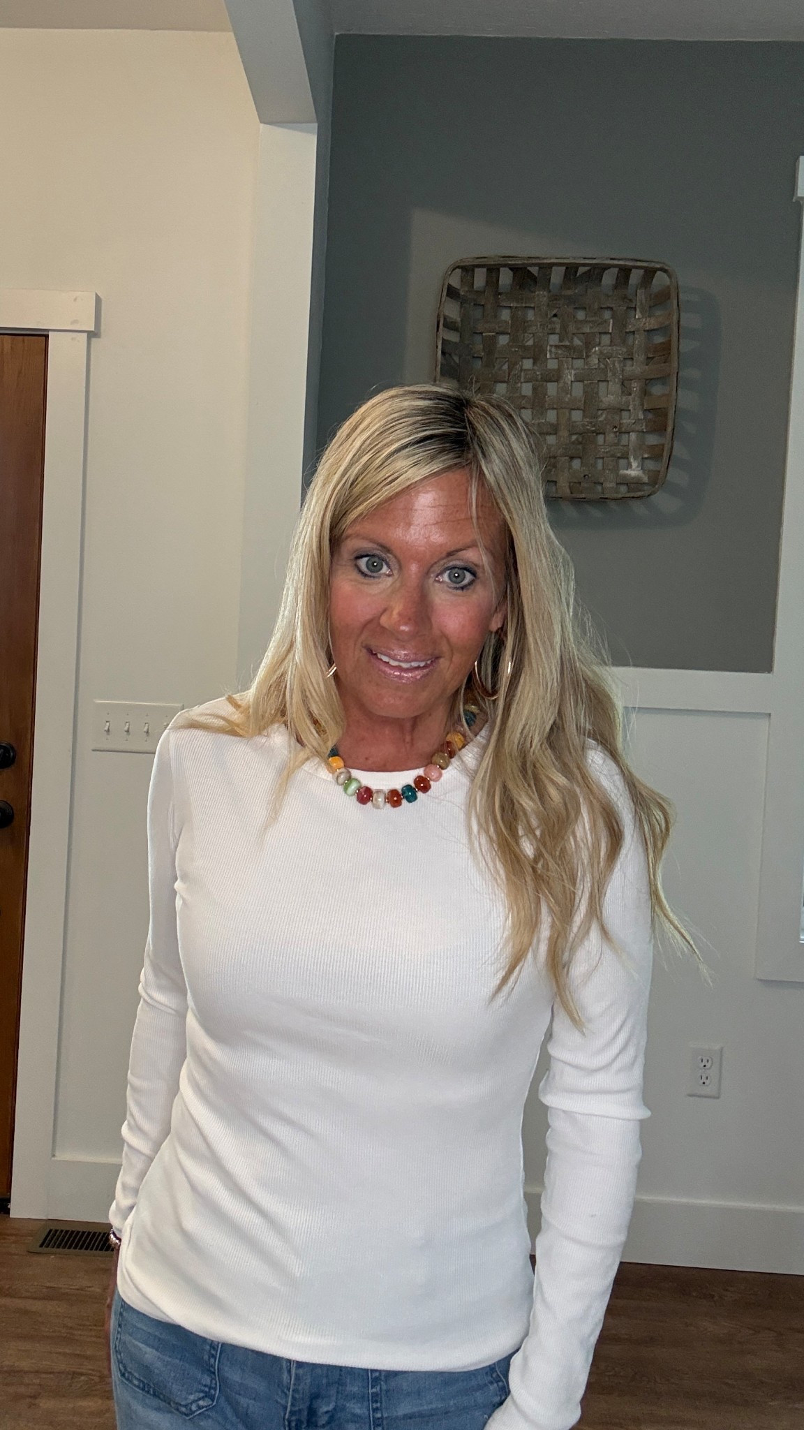We all need the basics… this is one of my favorite long sleeve white tees.   Ribbed fit, TTS, and great quality! Shop link in comments. #ad#Springbasics#Amazonfinds#Amazondeals#ootd#springfashion 

#LTKSaleAlert #LTKootd #LTKOver40