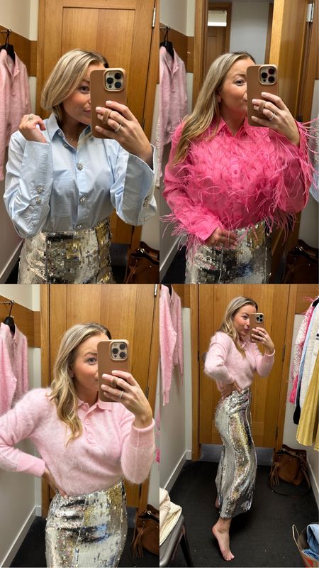 Fabulous J. Crew sale finds! Everything here runs true to size and I’d wear a XS or 00 in them. 🪩 #Jcrew #sequinskirt #holidayparty #holidaypartyoutfit 

#LTKHoliday #LTKSeasonal #LTKCyberWeek