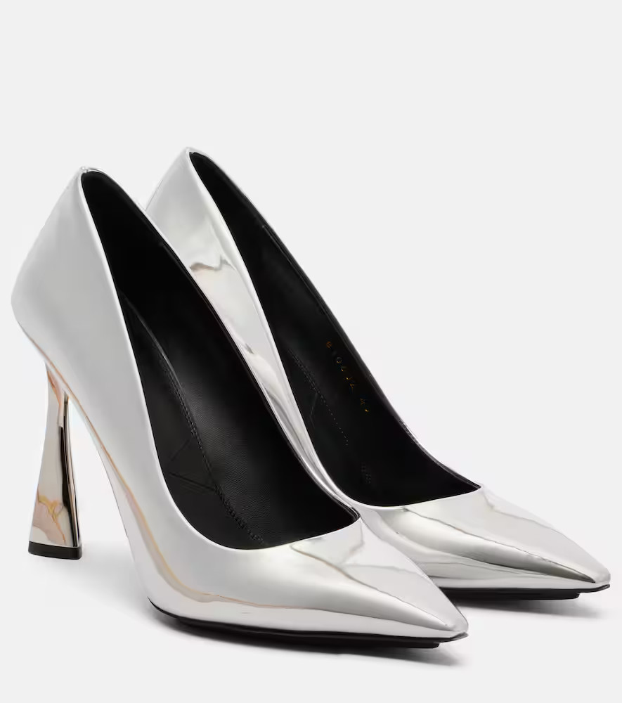 Stella McCartney Elsa 103 metallic-effect pumps | Mytheresa (US/CA)