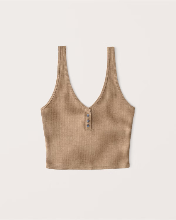 Waffle Henley Cami | Abercrombie & Fitch (US)