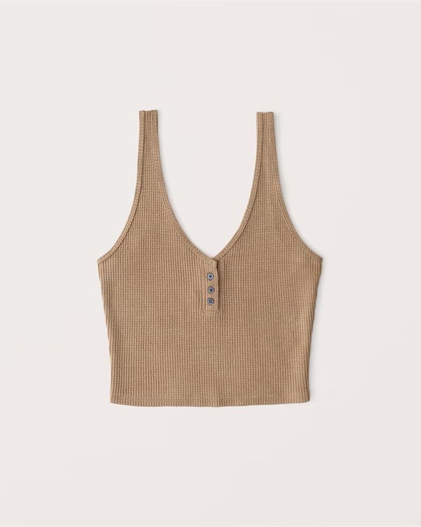 Waffle Henley Cami | Abercrombie & Fitch (US)