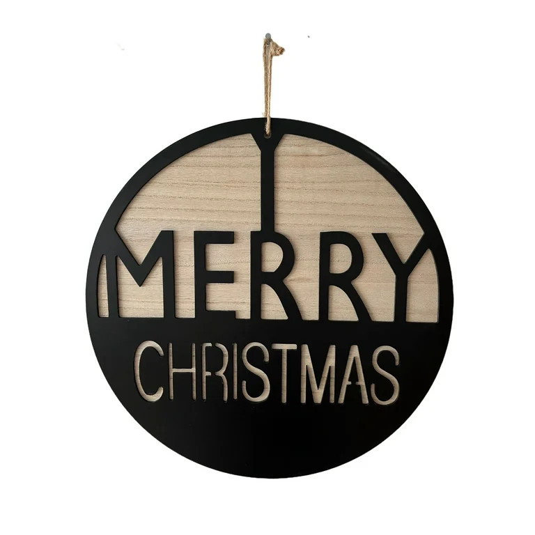 15.5 in Round Merry Christmas Wall Décor, by Holiday Time | Walmart (US)
