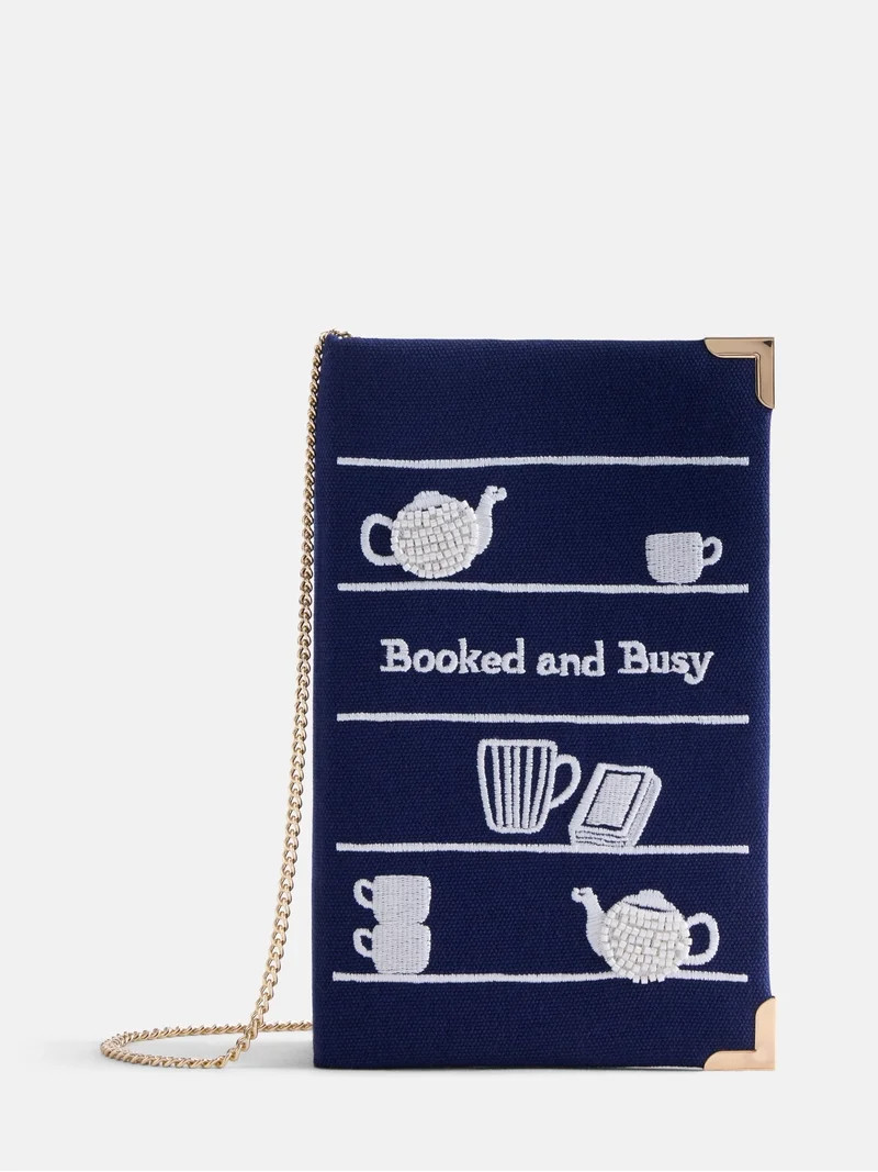 Free Assembly Women's Book Crossbody, Navy | Walmart (US)